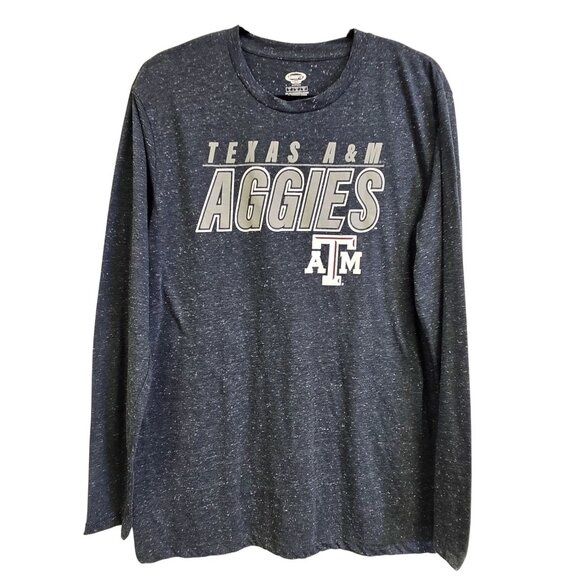 Texas A&M Aggies Long Sleeve Heathered Gray Shirt Size L Concepts Sport - Picture 1 of 5